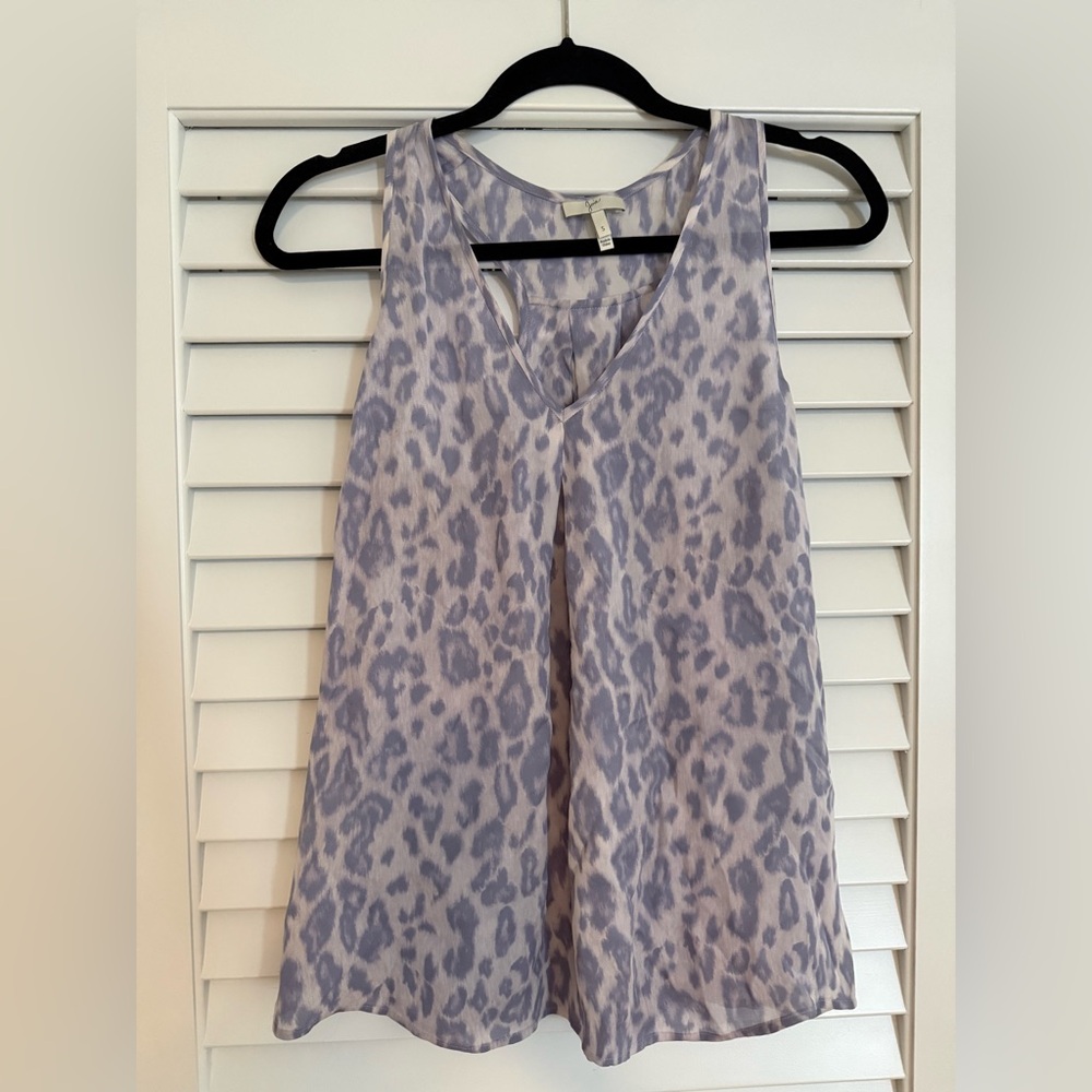 Joie Lavender Animal Print Tank Top